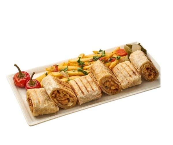 PLATTER RUMALI SHAWARMA WITH FRIES